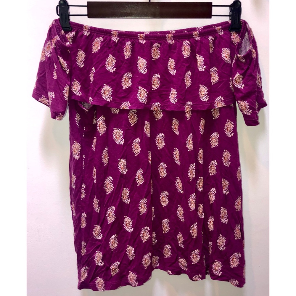 Old Navy Off-The-Shoulder Paisley Top